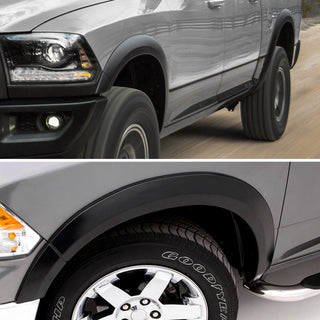 Spec D Factory Style Fender Flares (Smooth Black, 4pc): Dodge Ram 1500 2009 - 2018