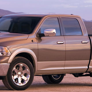 Spec D Driver Mirror w/ Turn Signal Light & Puddle Light (Manual-Fold, Chrome): Dodge Ram 2009 - 2012