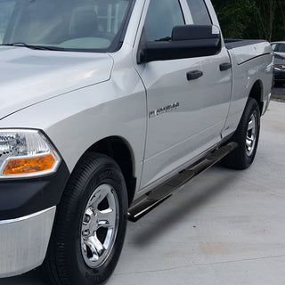 Spec D 4" Black SS Side Step Nerf Bars (CREW CAB): Fits Ram 1500 2009-2018 / Ram 2500 3500 4500 5500 2010-2024