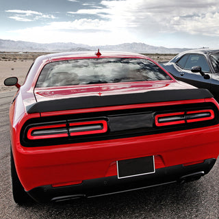 Spec D Hellcat Style Rear Spoiler (Matte Black): Dodge Challenger 2008 - 2023