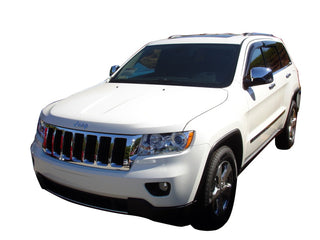 AVS Ventvisor Outside Mount Window Deflectors (F&R): Jeep Grand Cherokee 2011-2021 3.6L/5.7L - Smoke