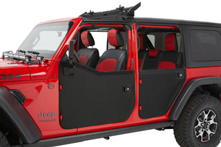 Bestop Full Fabric Doors (REAR): Jeep Gladiator 2021-2023 3.0L EcoDiesel / Wrangler 2018-2025 2.0L Turbo