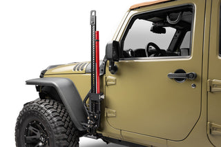 Go Rhino Front Fender Jack Mount for Hi-Lift Jack: Fits Most Jeep Wrangler Models (2007-2018) - Textured Black