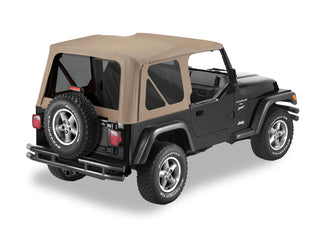 Bestop Replace-A-Top Soft Top Dark Tan Tinted Windows (F&R): Jeep Wrangler TJ 1997-2002 2.5L / 4.0L