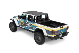 Bestop Safari Bikini Top Black Diamond (F&R): Jeep Gladiator 2020-2023 3.0L/3.6L