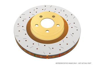 DBA 99-01 Jeep Cherokee/Wagoneer / 99-06 Wrangler Front Drilled & Slotted 4000 Series Rotor