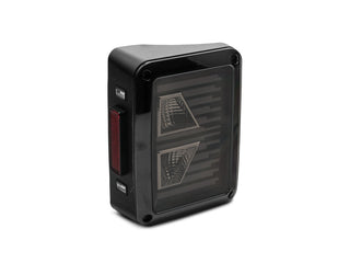 Raxiom Axial Series Vision LED Tail Lights - Black Housing with Smoked Lens: Fits Most Jeep Wrangler Models (2007-2018)