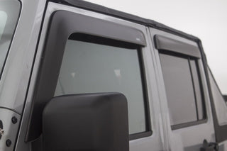 AVS Ventvisor & Aeroskin Deflector Combo Kit (Matte Black): Jeep Wrangler JK 2007 - 2018 (4-Door)