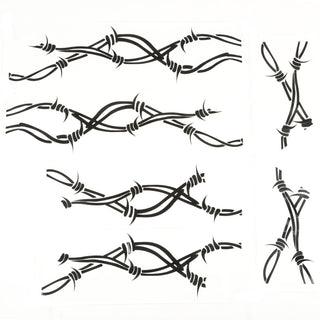 Rugged Ridge Side Decals Pair Barbed Wire: Jeep Wrangler 2007-2018 3.8L/3.6L V6 / 2.0L Turbo