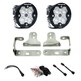 Baja Designs Squadron-R Pro 2.0 Fog Kit (FRONT): Fits Jeep Gladiator / Wrangler 2018-2025 w/ OE Sport Bumper - Clear