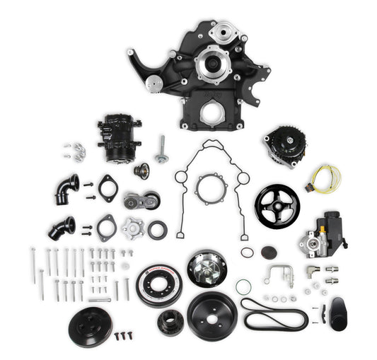 Holley Premium Black Mid-Mount Complete Accessory System: Fits Most Dodge / Jeep Models (1966-2006)