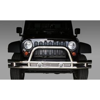 Rugged Ridge 3in Front Tube Bumper SS: Jeep Wrangler 2007-2018 3.8L/3.6L V6 2.0L Turbo