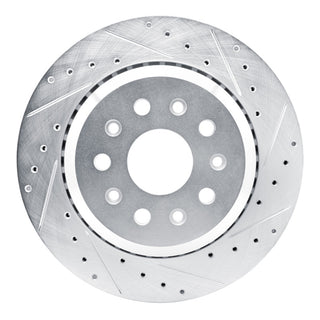 R1 Concepts Drilled & Slotted Brake Rotor (REAR RIGHT): Fits Jeep Gladiator / Wrangler 2018-2026 2.0L / 3.6L