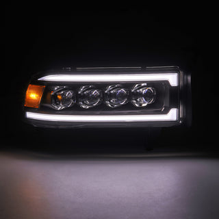 AlphaRex 94-01 RAM 1500 NOVA LED Proj Headlights Blk w/Activ Light/Seq Signal/SB DRL