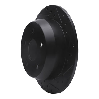 DFC 99-04 Jeep Grand Cherokee Rear Right Drilled & Slotted Black Brake Rotor