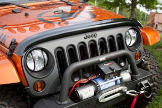 Rugged Ridge Wraparound Bug Deflector Smoke: Jeep Wrangler 2007-2018 3.6L V6