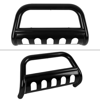 Spec D 3" SS Black Bull Bar Bumper Guard: Jeep Wrangler JL 2018-2022 / Gladiator 2020-2022