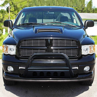 Spec D Black SS Bull Bar w/ Skid Plate: Fits Dodge Ram 2003-2009