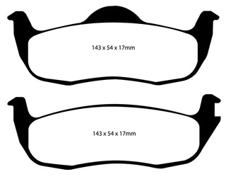 EBC Ultimax2 Rear Brake Pads: Jeep Grand Cherokee (05-10) & Commander (06-10) (Excluding SRT8 Models)