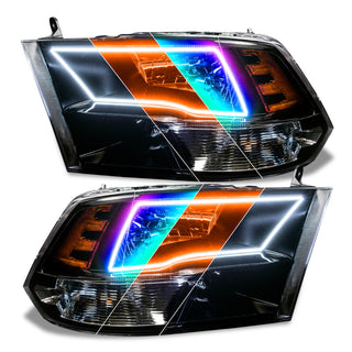 Oracle 09-18 Dodge Ram Switchback Quad Headlight Halo Kit - RGB+A + w/ 2.0 Controller