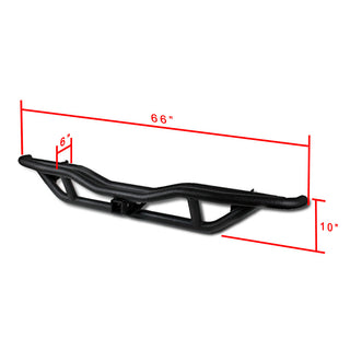 Spec D HD Black Textured Rear Bumper Guard: Jeep Wrangler JK 2007-2018