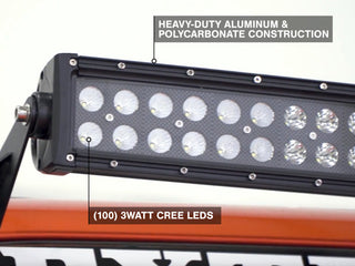 Raxiom 50-Inch Straight Dual Row LED Light Bar Flood/Spot Combo: Fits Most Jeep Wrangler Models (2007-2018)