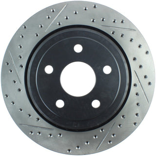 StopTech Rear Rotor (REAR): Dodge Durango (17-23) / Jeep Grand Cherokee (12-21) w/ Slotted & Drilled