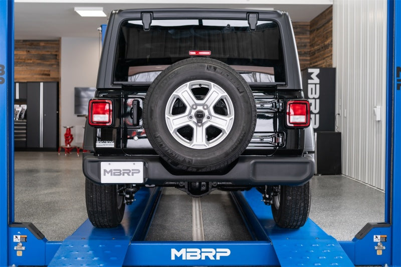 MBRP Cat Back Exhaust System (Single Rear Exit, Aluminized): Jeep Wrangler JL 2018 - 2025 (2.0L I4 / 3.6L V6)