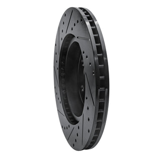 DFC 05-23 Chrysler 300 Front Right Drilled & Slotted Black Brake Rotor - Enhanced Performance and Durability