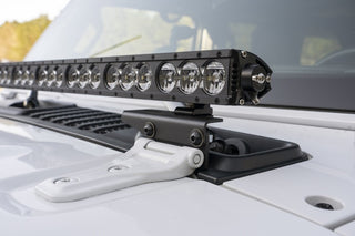 Rugged Ridge Cowl Light Bar Bracket Satin Black: Jeep Wrangler JL 2018-2025 3.6L/6.4L 392