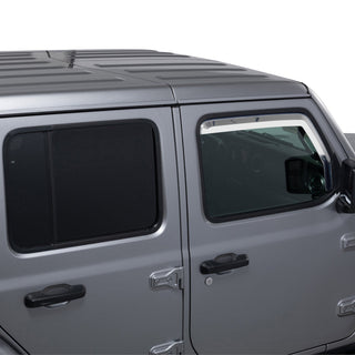 Putco Element Chrome Window Visors (FRONT): Fits Most Jeep Wrangler / Gladiator / Grand Cherokee Models (2005-2026)