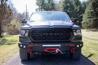 Fishbone Offroad Pike Winch Plate for Ram 1500 (2019-2024) - Black