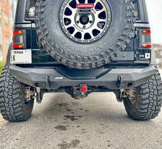 Rival 4x4 Rear Aluminum Stubby Bumper (REAR): Jeep Wrangler JL 2018-2025 3.6L/6.4L