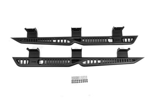 DV8 Offroad OE Plus Side Steps Black Steel (SIDE): Ram 1500 Crew Cab 2019-2025 5.7L/6.2L