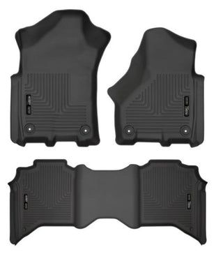 Husky Liners Black Weatherbeater Front and 2nd Seat Floor Liners: Ram 2500 / 3500 2019-2024