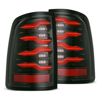 AlphaRex LUXX-Series LED Taillights Black Red: Fits Ram 2009-2018