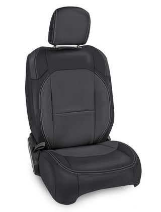PRP Seats Molle Back Rubicon Front Seat Covers (PAIR) Black/Grey: Jeep Wrangler JL 2018-2024 3.6L/2.0L