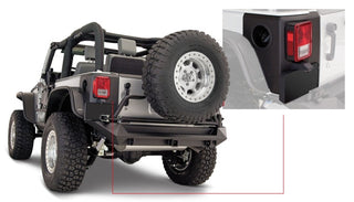 Bushwacker Trail Armor Rear Corners: Jeep Wrangler / Wrangler JK (2007-2018) - Black
