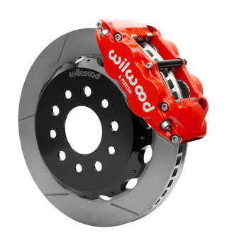 Wilwood Narrow Superlite 6-Piston Front Big Brake Kit (Red Calipers, Slotted 12.88" Rotors): Jeep Wrangler JK 2007 - 2018