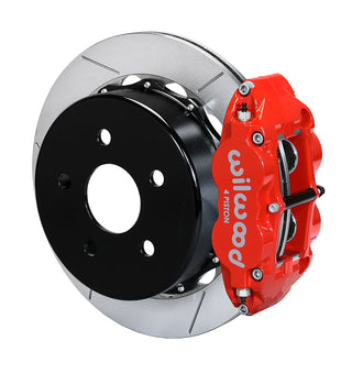 Wilwood Narrow Superlite 4-Piston Rear Big Brake Kit (Red Calipers, Slotted 14" Rotors): Jeep Wrangler JK 2007 - 2018
