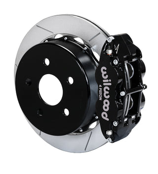 Wilwood Narrow Superlite 4-Piston Rear Big Brake Kit (Black Calipers, Slotted 14" Rotors): Jeep Wrangler JK 2007 - 2018