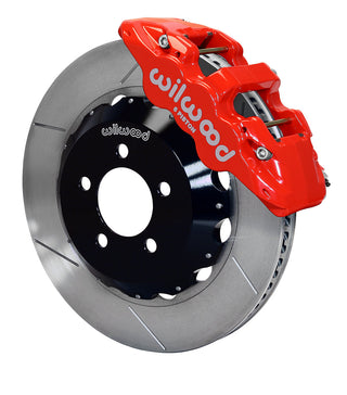 Wilwood AERO6 6-Piston Front Big Brake Kit (Red Calipers, Slotted Rotors): Fits Most Hemi Models