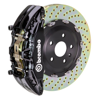 Brembo GT 6-Piston Front Big Brake Kit (Black, Drilled): Jeep Grand Cherokee 2022 - 2025 (All Models, Including L)