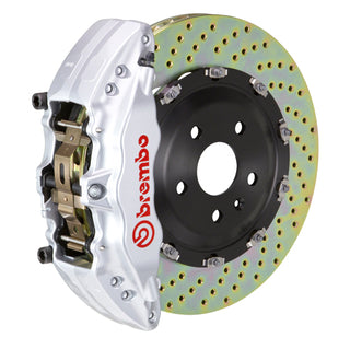 Brembo GT 6-Piston Front Big Brake Kit (Silver, Drilled): Jeep Grand Cherokee 2022 - 2025 (All Models, Including L)