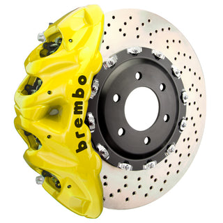 Brembo GT 8-Piston Front Big Brake Kit (Yellow, Drilled): Jeep Grand Cherokee 2022 - 2025 (All Models, Including L)