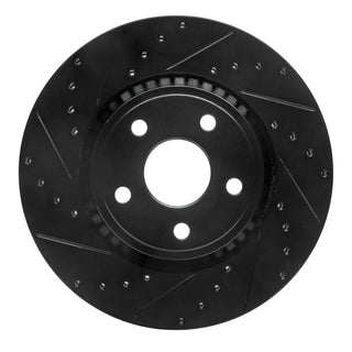 DFC 11-25 Dodge Durango Front Left Drilled & Slotted Black Brake Rotor