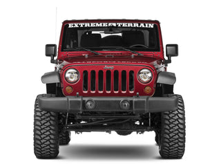 Raxiom Axial Series LED Daymaker Headlights Chrome Housing: Jeep Wrangler 1997-2018 4.0L I6 / 3.8L V6 / 3.6L V6 - Clear Lens