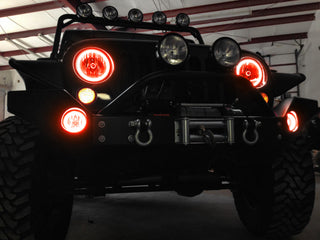 ORACLE Lighting Surface Mount LED Headlight Halo Kit Amber: Jeep Wrangler 2007-2017 3.6L/3.8L V6