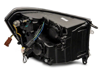 Raxiom Axial Series Black Housing Headlights w/ LED Bar: Fits Most Dodge / Ram 1500 / 2500 / 3500 Models (2002-2018)