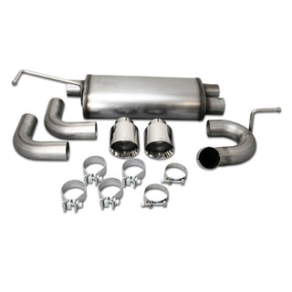 JBA Axle-Back Exhaust System (Dual Rear Exit): Jeep Wrangler JK 2007 - 2018 (3.6L & 3.8L V6)